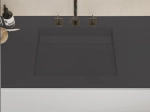 Plan vasque Design, sur mesure, Largeur 60 à 200 cm x Profondeur 40 à 60 cm, résine minérale de couleurs ACRYSTONE®, Finition lisse, Livraison Offerte et Rapide.